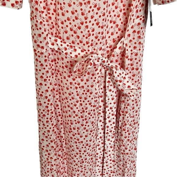 AlexaChung Red Beige Alice Shroom Tea Dress NWT US 8 - Picture 8 of 15
